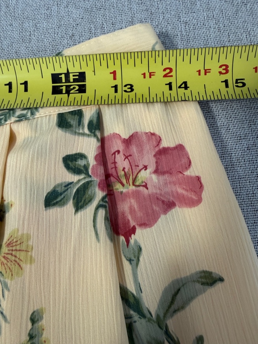 Alfred Dunner Yellow Floral Midi Skirt with Pink & Green Print SZ10 - Picture 7 of 13